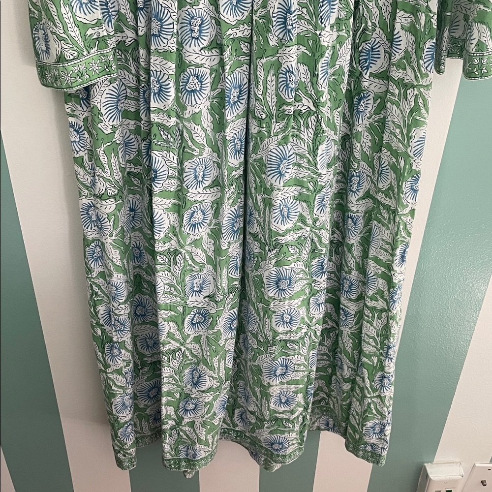 KARNI Floral Green and Blue Maxi Dress - Picture 10 of 11